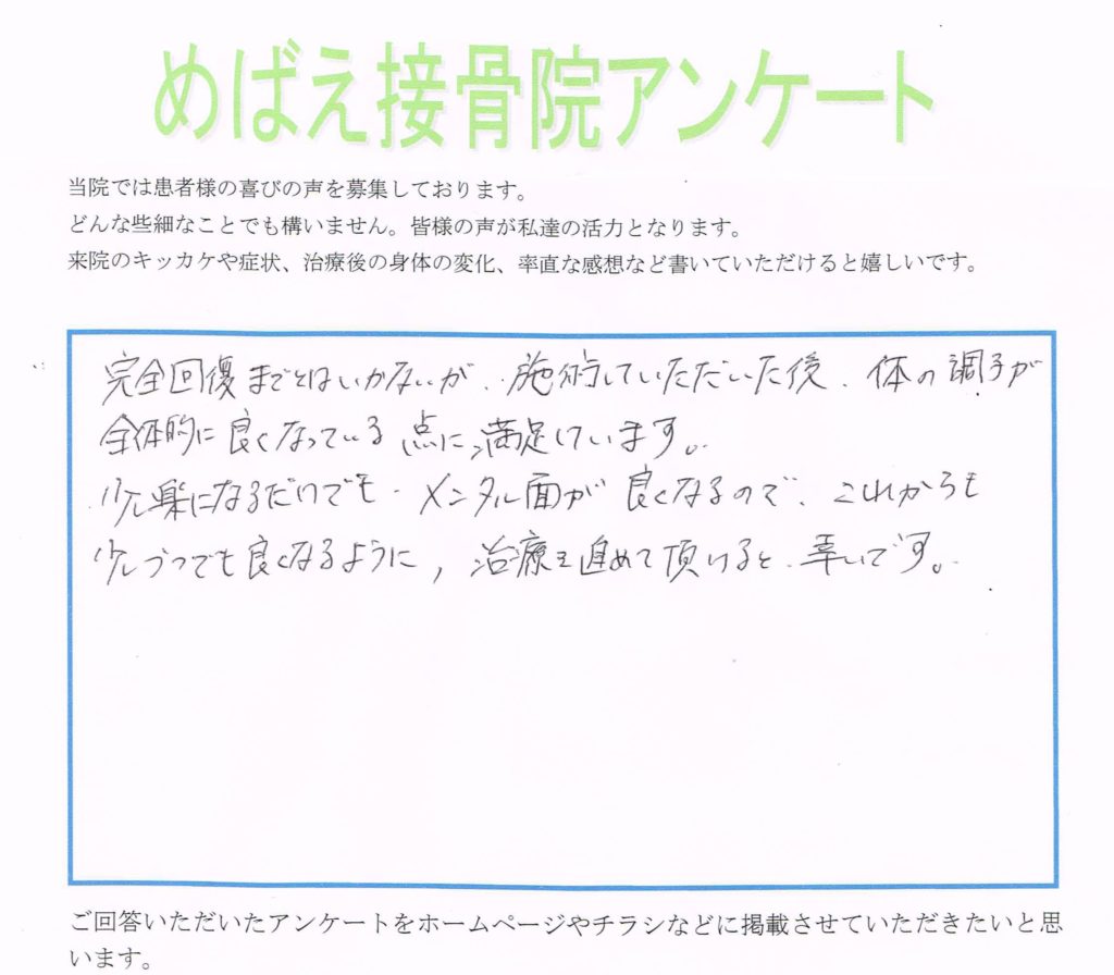 アンケート用紙