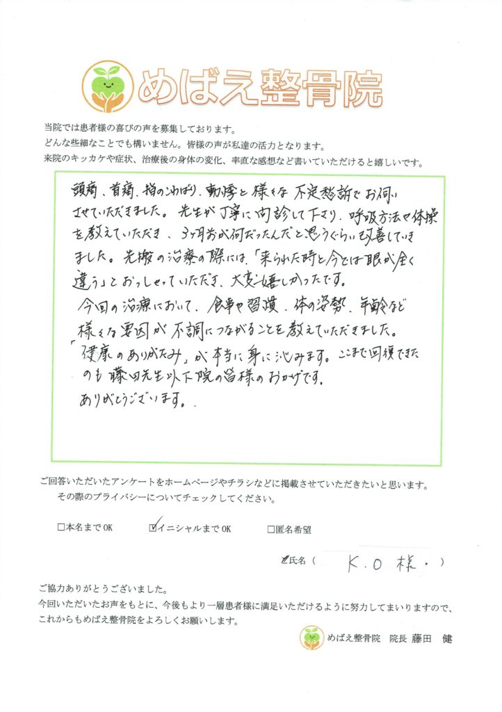 アンケート用紙