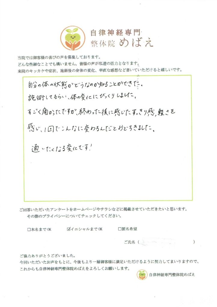 アンケート用紙