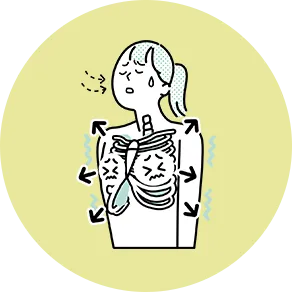 肋骨の動きチェック